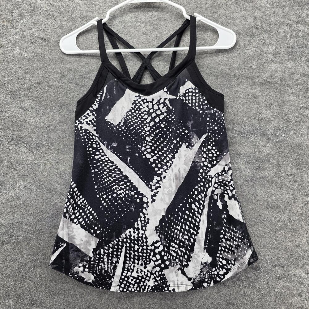 Lululemon Tank Womens 8 Black Scoop Neck Built-In Bra Padded Camisole Athletic